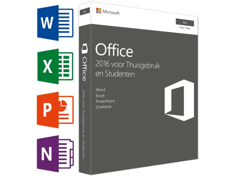 Microsoft Office voor MAC Thuisgebruik & Studenten 2016 1-Mac