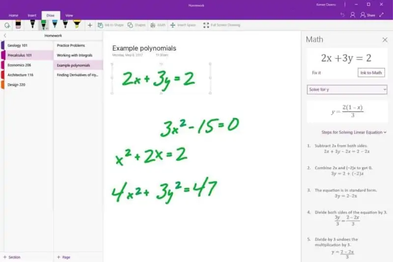 Office 2019 voorbeeld Onenote