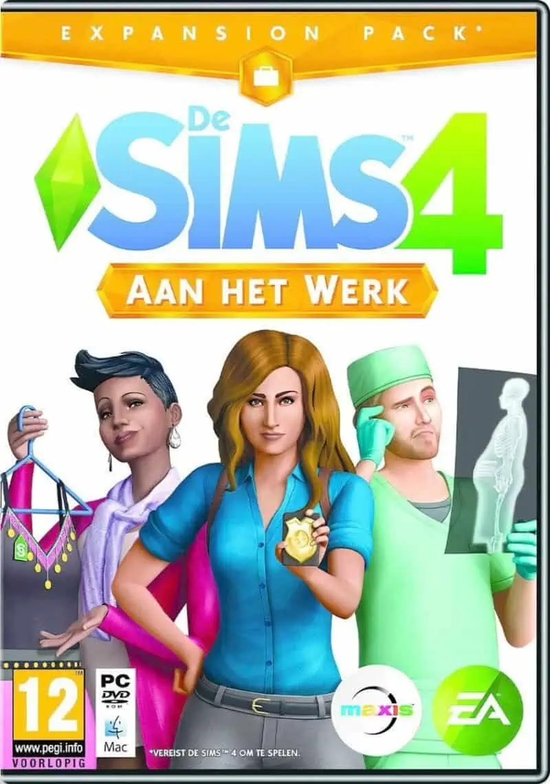 Sims 4 aan het werk